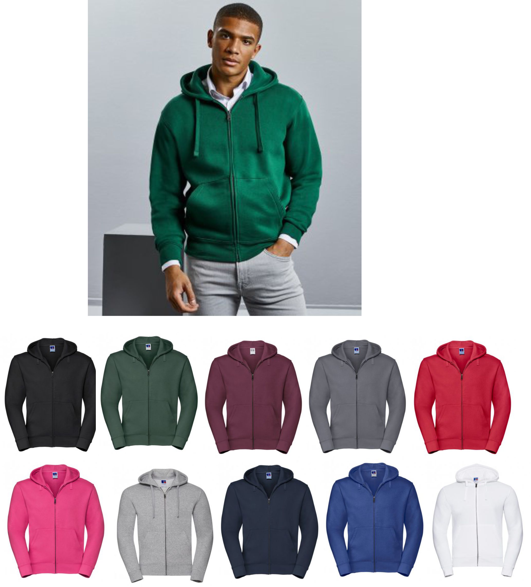 Russells 266M Authentic Zipped Hood  Russells 266M Authentic Zipped Hood